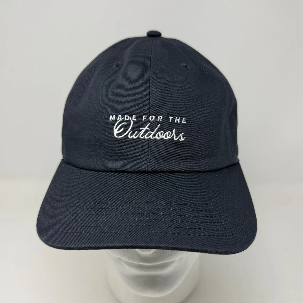 Poncho Outdoors Made For The Outdoors Navy Blue Cotton Dad Hat Baseball Cap